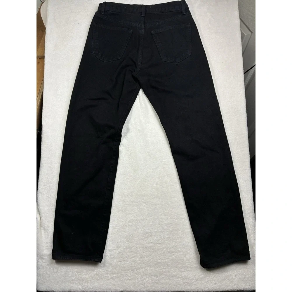 Nili Lotan || Archer Jeans High Waist Straight Taper in Black Size 26